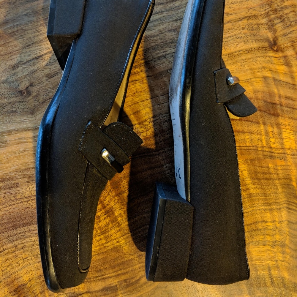 Paloma Stack Heel Fabric Loafers Chocolate 8.5